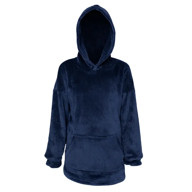 Baby/Toddler-Oversized fleece Hoodie with front pocket - Navy
