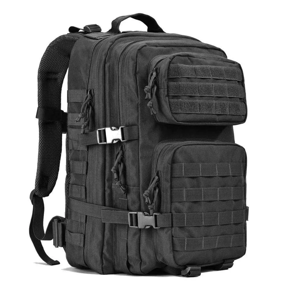 45L Tactical Backpacks Molle Assault Pack 3 Day Bug Out Bag Hiking Treeking - Black