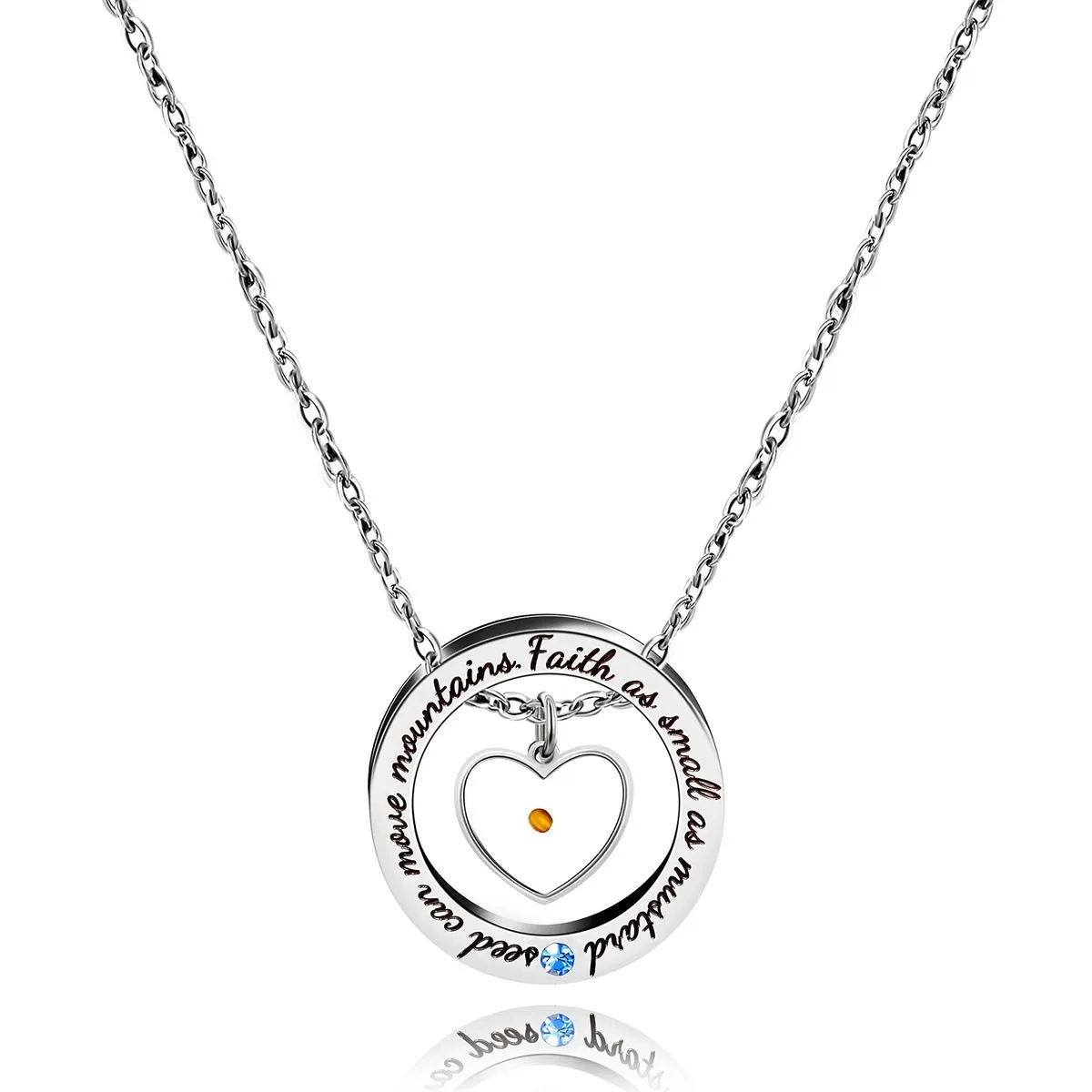 Zeltryn Love Mustard Seed Faith Pendant Necklace