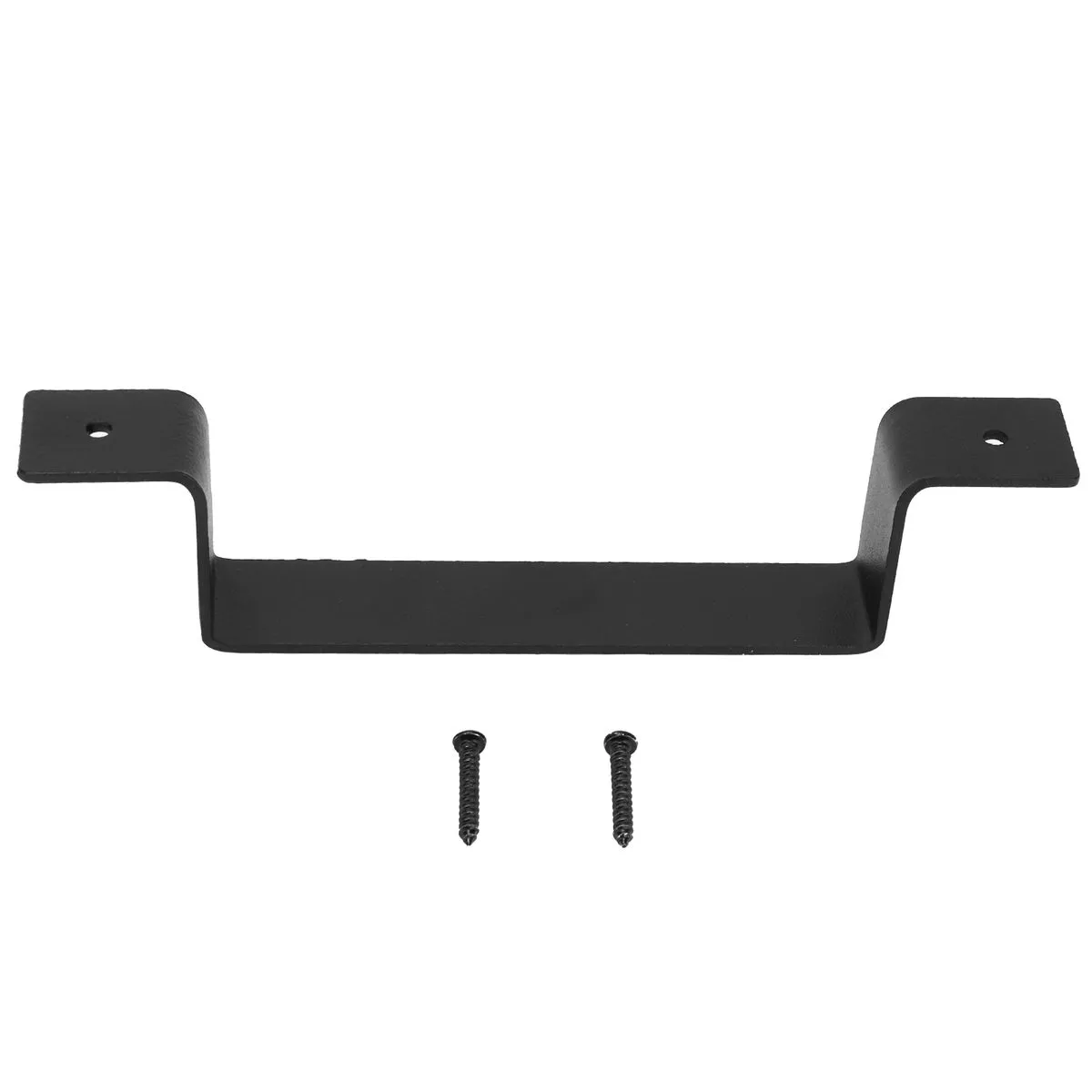 Black Carbon Steel Right-Angle Barn Pull for Cabinets and Sheds