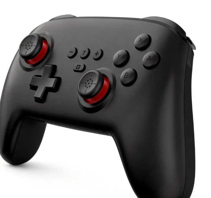 Wireless Game Controller (White-Red/Black-Red) - 1 Piece - Black