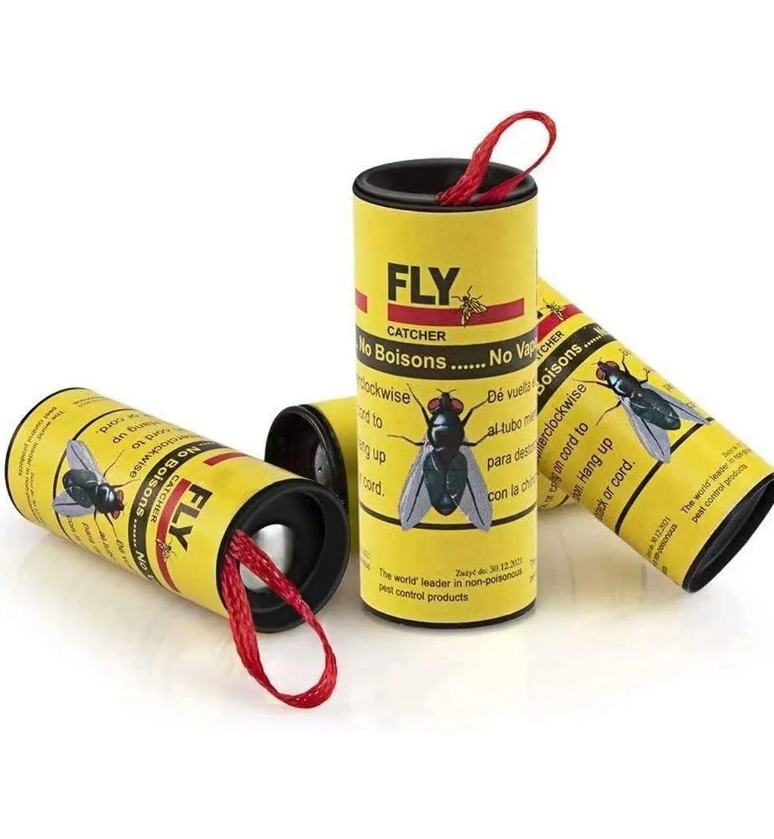4 Pieces Fly Catcher Trap Sticky Ribbon for Indoors Outdoor