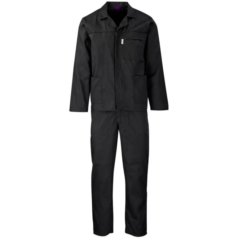 2 Piece Plain Black Work Suit