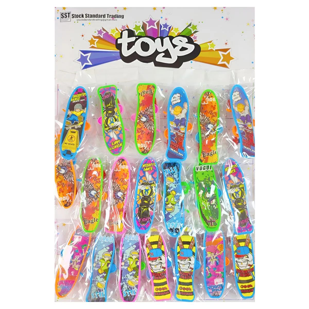 Kids Party & Classroom Prizes Pack - 20 Mini Toy Boost Skateboards