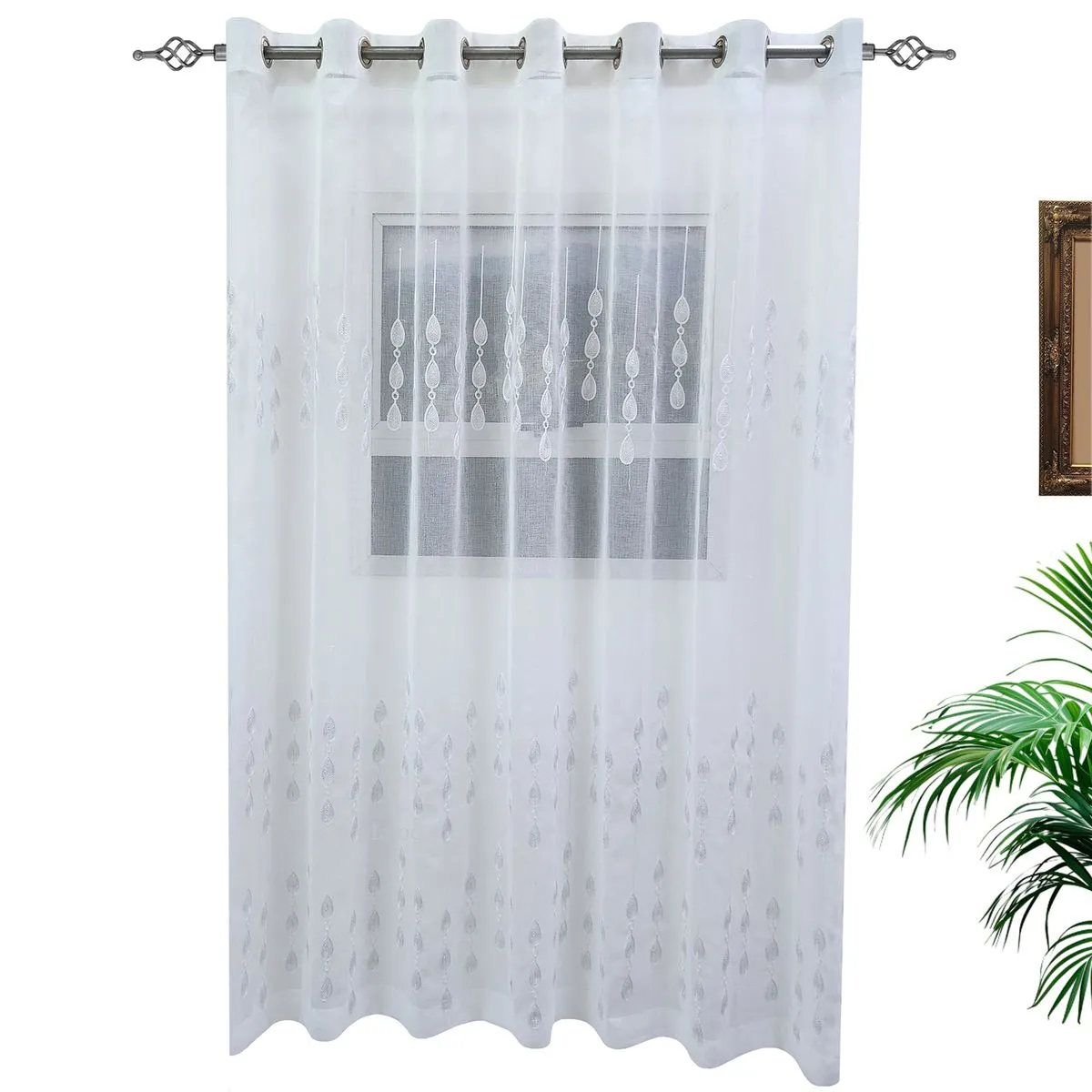 Matoc Designs Curtain - Teardrop Voile - White - Eyelet