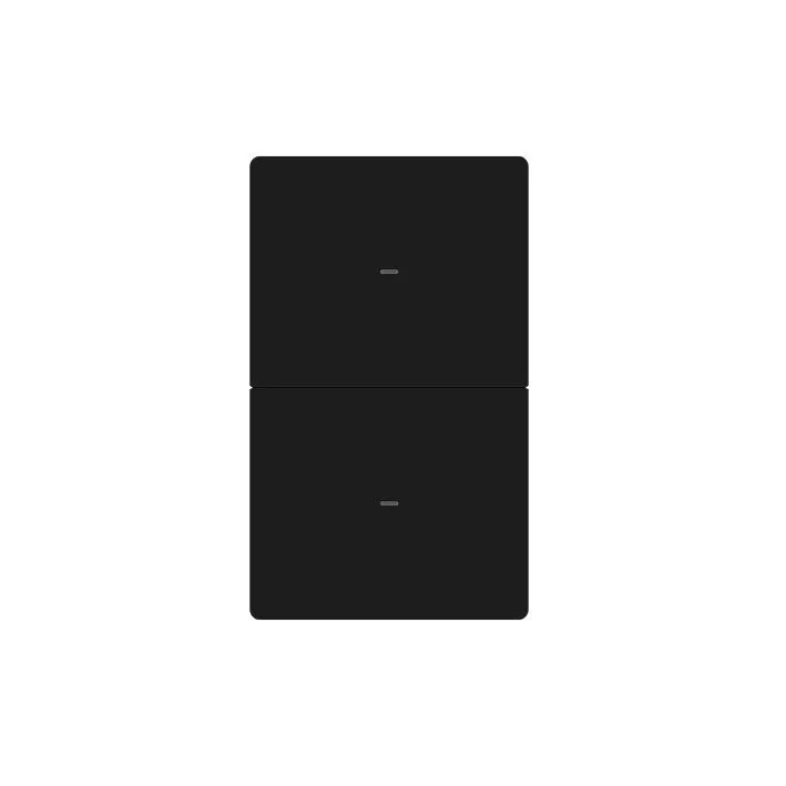 Smart WiFi Touch Switch 2 Gang New Design - Black