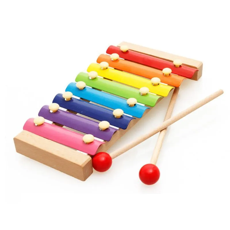 Kids Xylophone Wooden Eight-Notes Frame Musical Toys