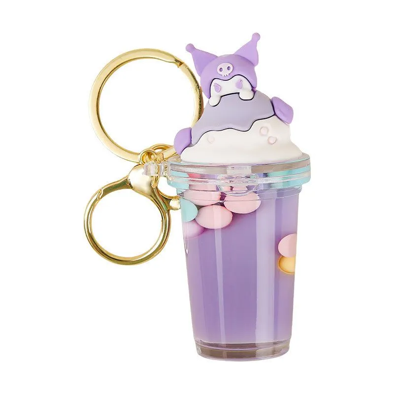 Bubble Bead Milk Tea - Kuromi Keychain Daily Use