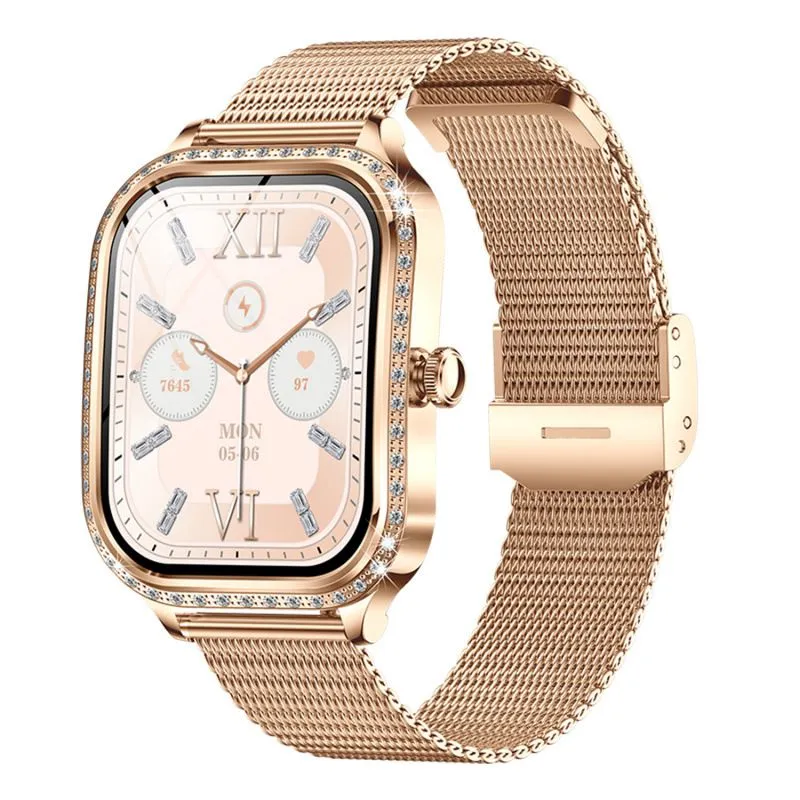 Women's Smart Watch - Health Monitor, Bluetooth Call & Fitness Tracker - Gold