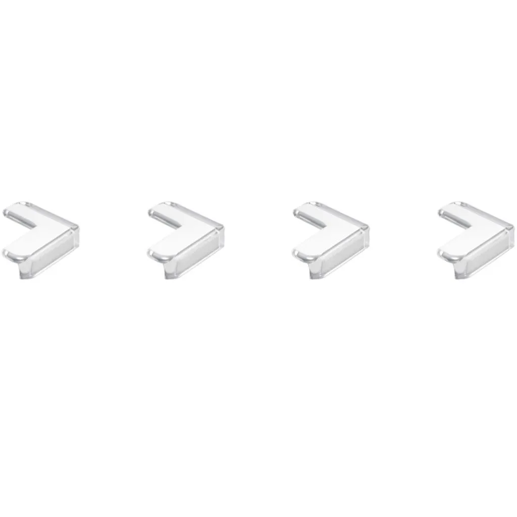 4 Piece - Plastic L-Shaped Safety Corner Guard - Transparent