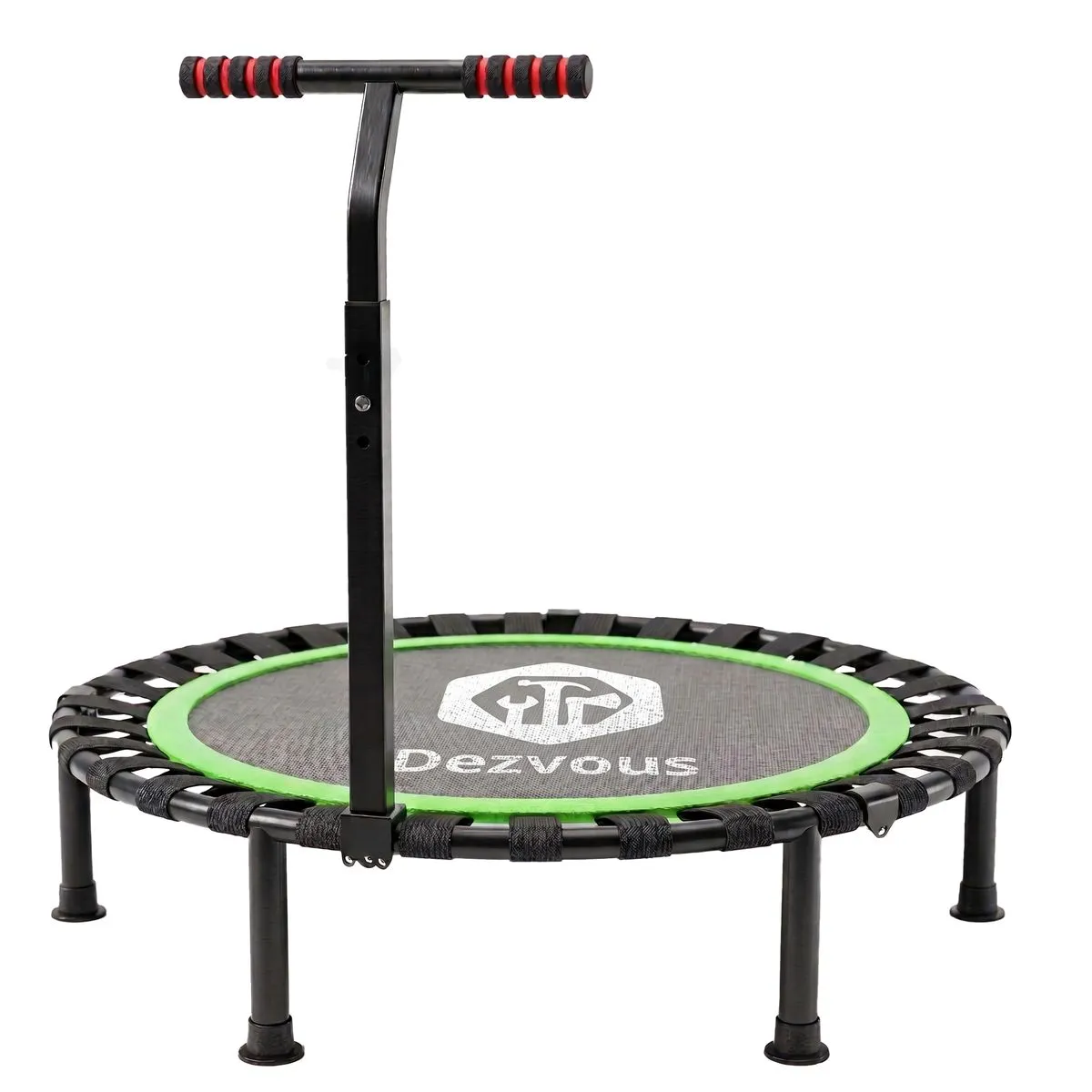 Dezvous 40" Fitness Trampoline Adjustable Handle Foldable for Adults & Kids - Green