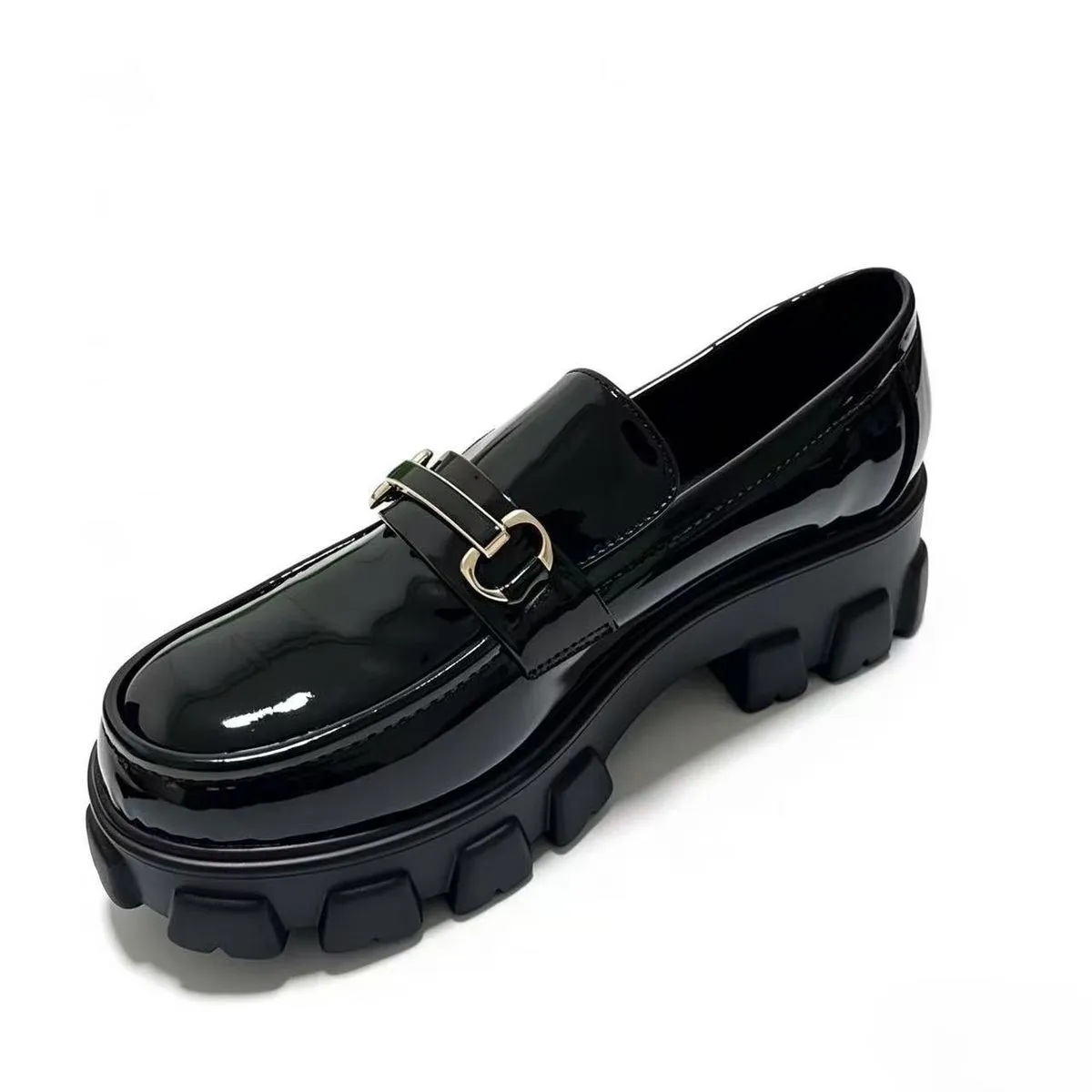 Veloura Noir Luxe Lug Loafers - 31007