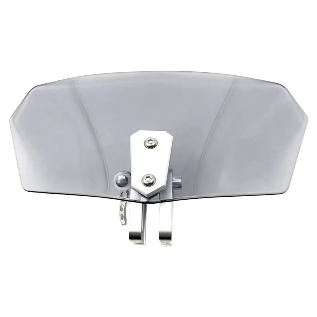 KR Universal Motorcycle Wind Deflector Screen: (Adjustable) - Smoke