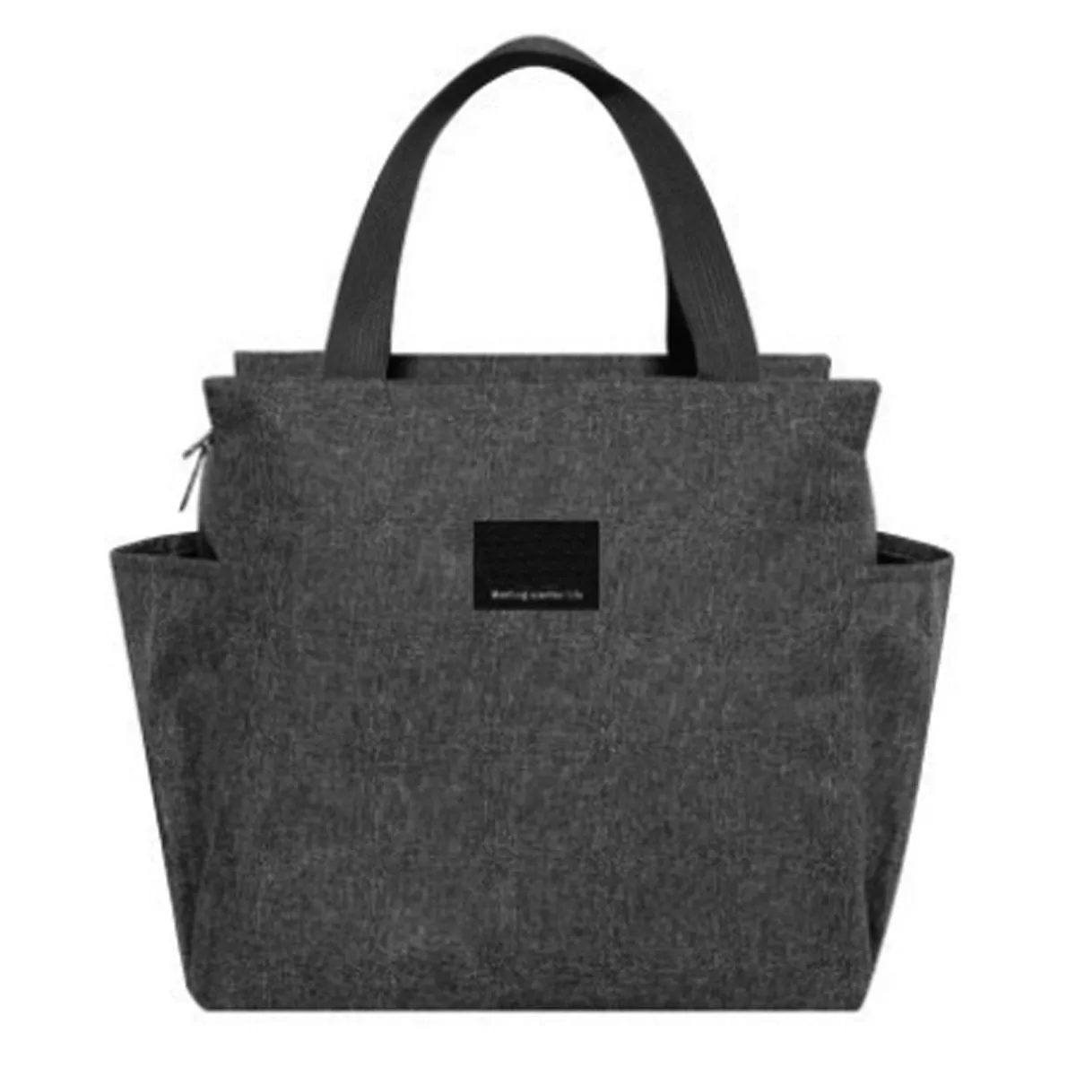 Lunch Bag With Strap Double Waterproof Hot Cold Insulated Leakproof Grey