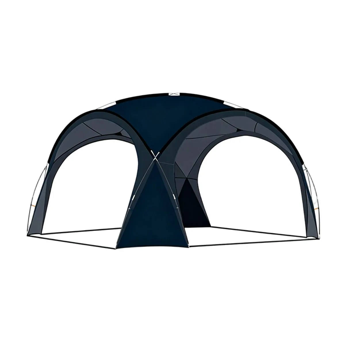 4.2x4.2m Outdoor Camping Tarp Tent Vault Tent - Rainproof and Windproof