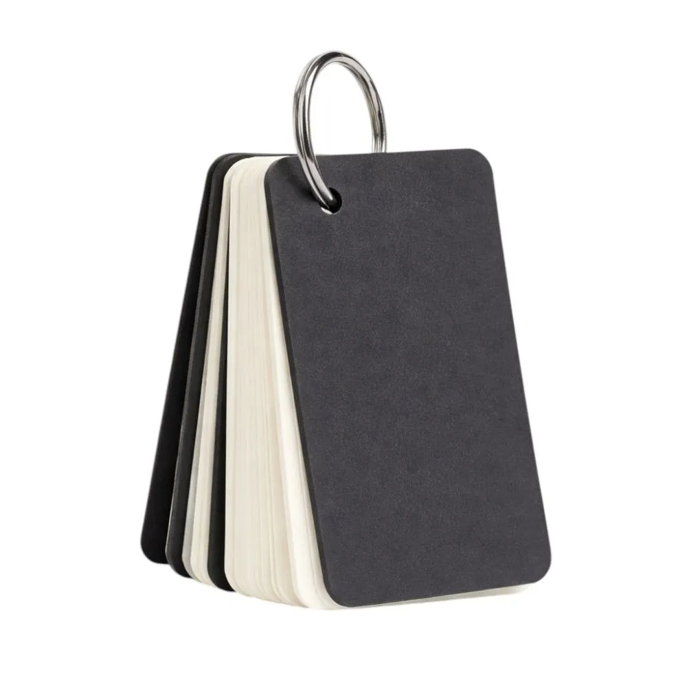 Mini Durable Cardstock Blank Wirebound Book - Black, White