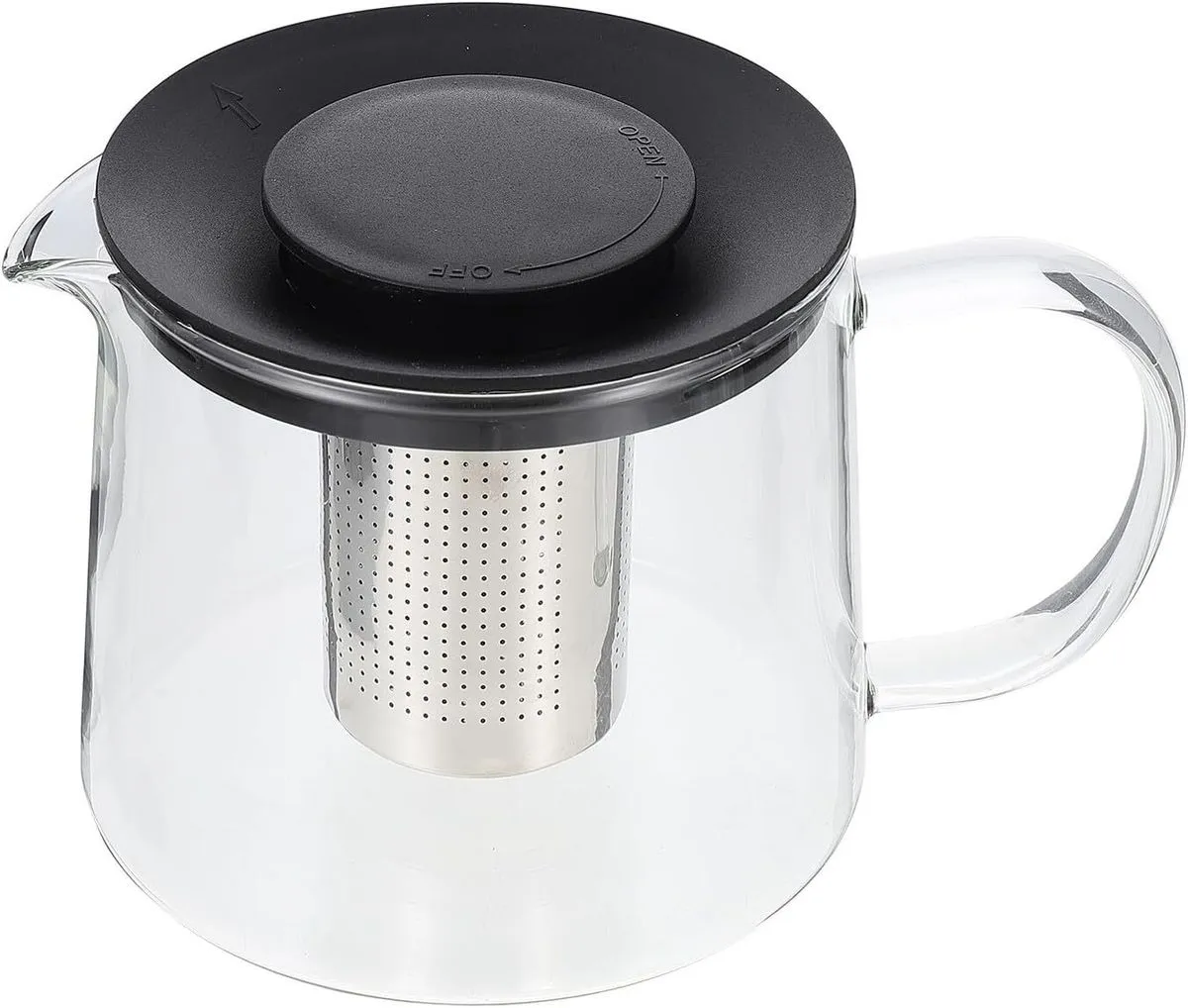 Borosilicate Glass Teapot Infuser Heat Resistant Stovetop Office