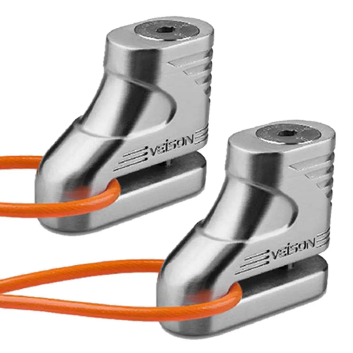 Veison 2X Motorcycle Disc Brakes Lock 5Mm Mtb Anti-Theft Lock-Silver