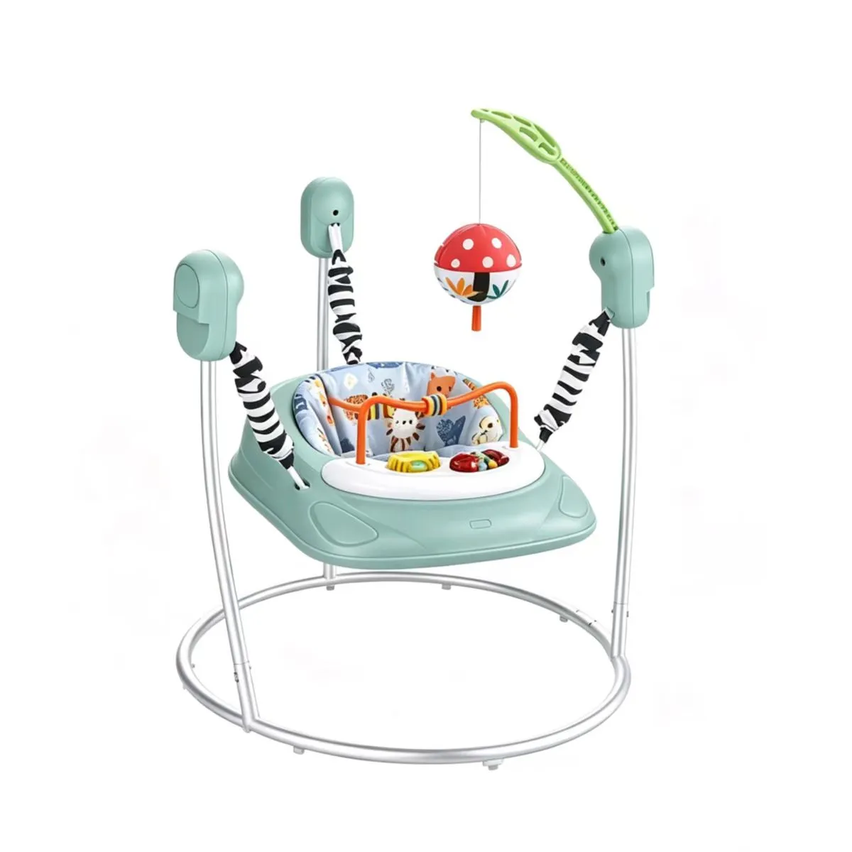 Baby Jumping Chair With Sound And Light Toys, Baby Bouncy Gym - GREEN