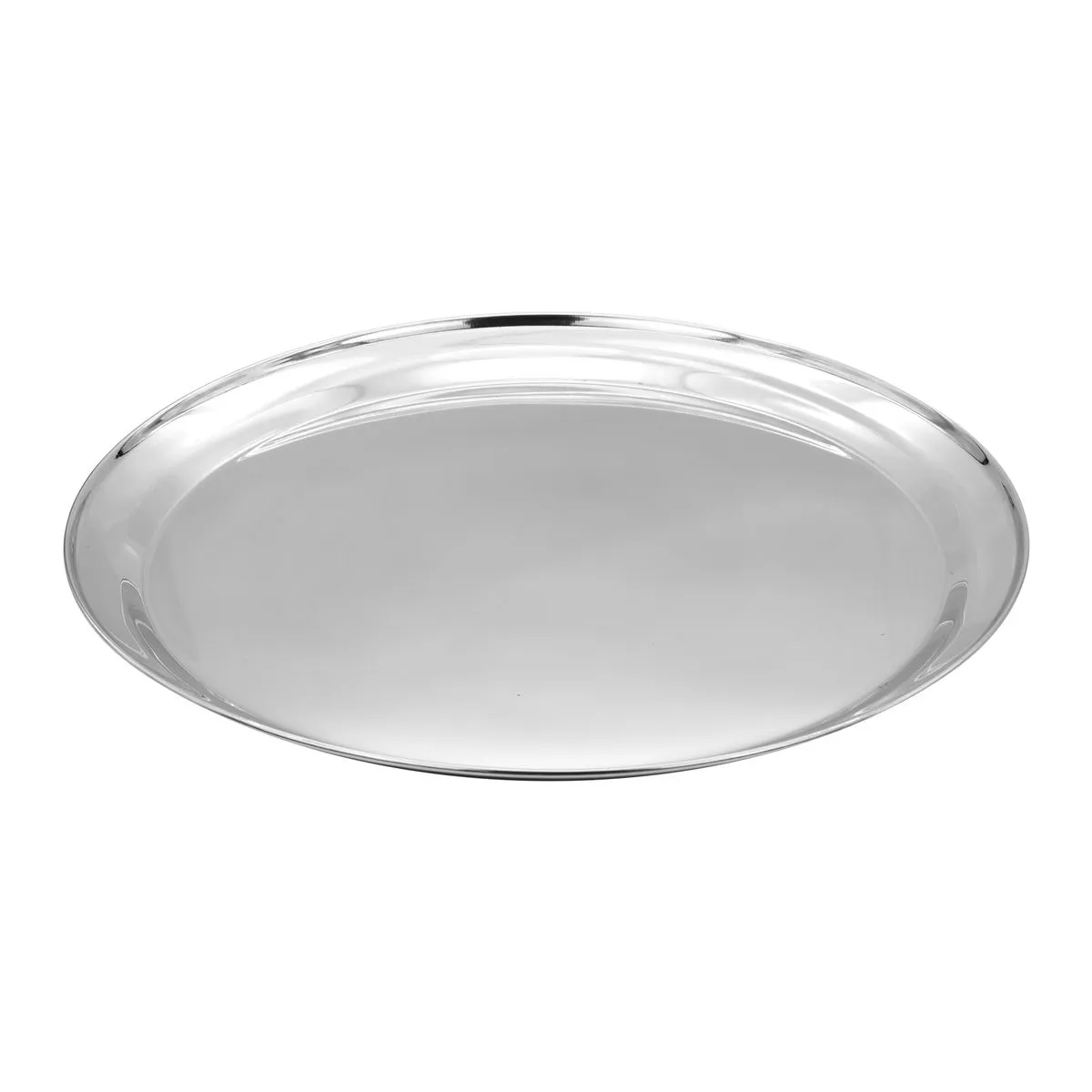 Bar Butler Round Serving Tray Stainless Steel, (350mm Dia)
