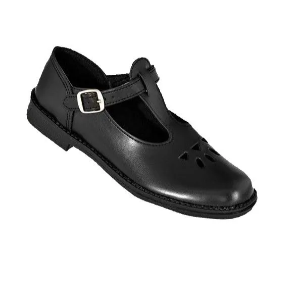 Trustees School Shoes Classic T-Bar - Black