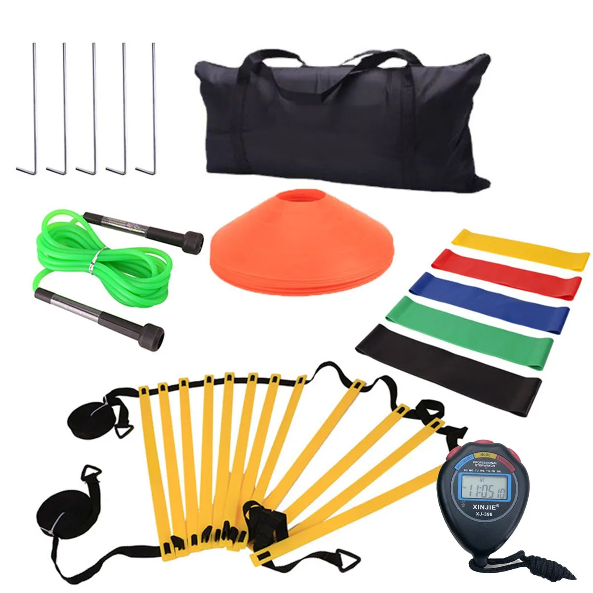 Multi-Functional Home Training Kit for Agility with Timer - 23 Piece