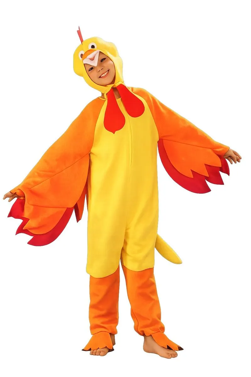 Kids Funny Animal Fancy Dress Chicken Outfit (Yellow & Orange)