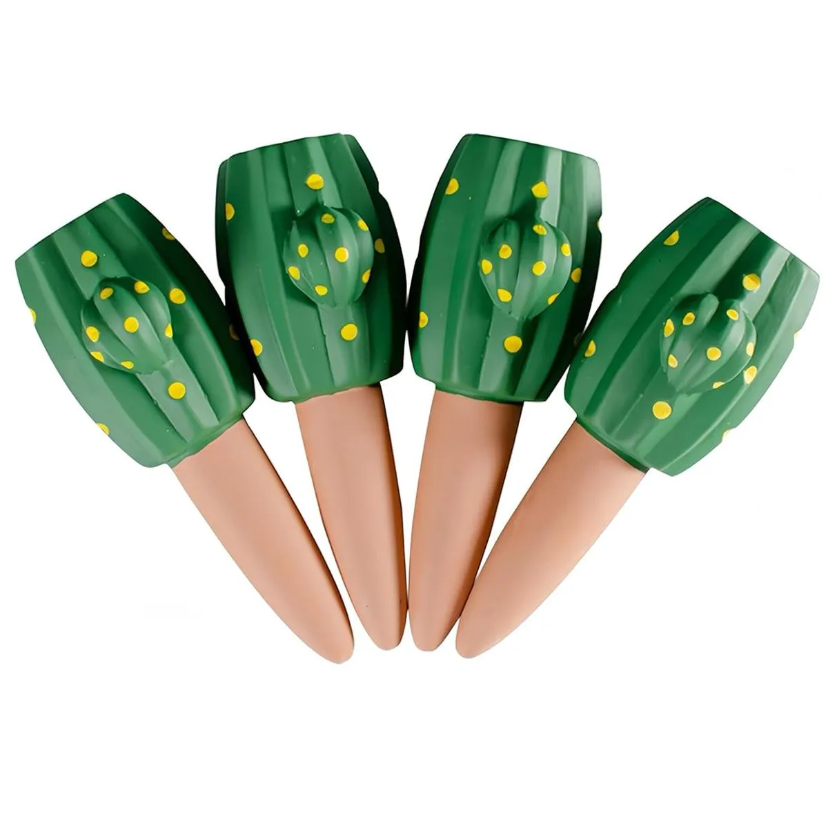 4 Pack Cactus Shaped Terracotta Self Watering Spikes-Drip irrigation