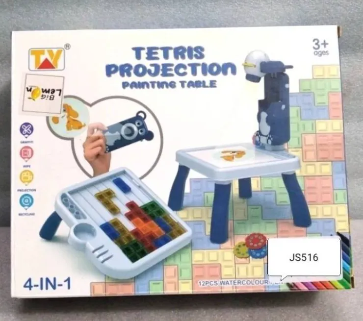 SamMag Biz 4 In 1 Mini Projector Table Led Drawing Painting Educational - Blue