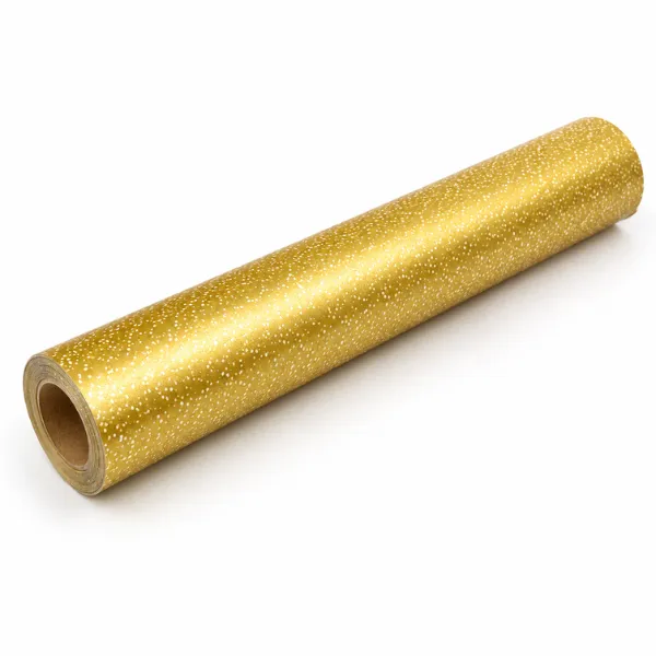 White Specks on Gold Wrapping Paper Roll 500mm x 10meter Gift Wrap Paper