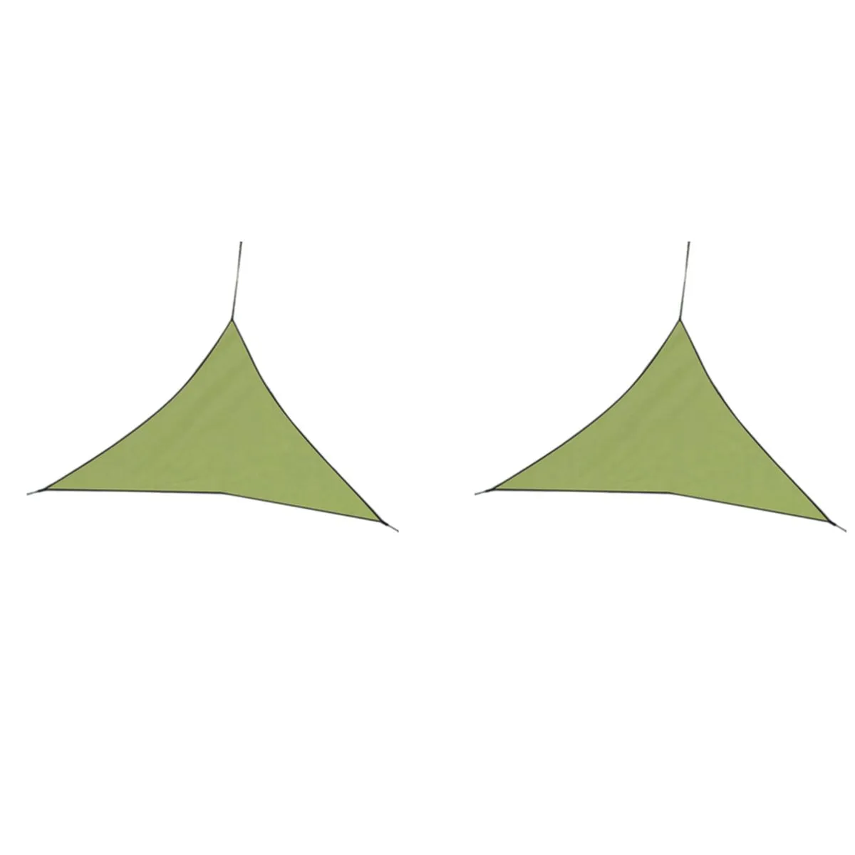 3X3M Waterproof Triple-Cornered Outdoor Shade Sail Cloth-Light Green