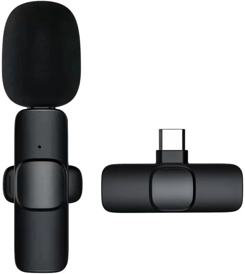 K8 Wireless Lavalier Microphone Portable Audio Video Recording