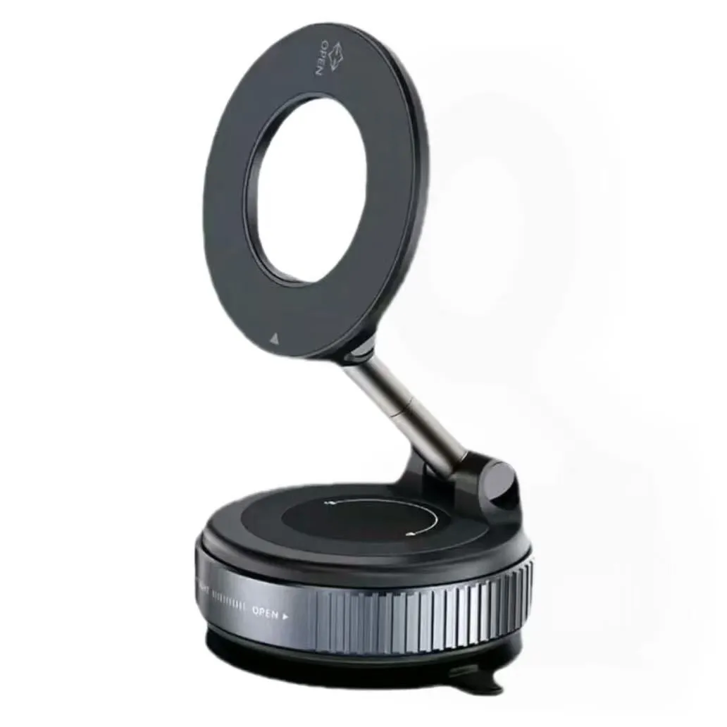 360 Rotatable Magnetic Phone Holder, Strong Hold, Versatile Use - Black