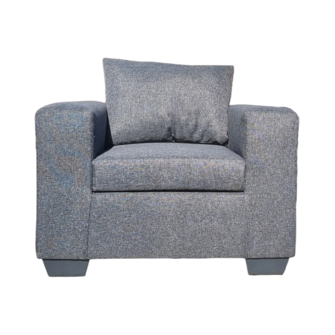 Oh So Suite Black Woven 1 Seater Square Arm Sofa