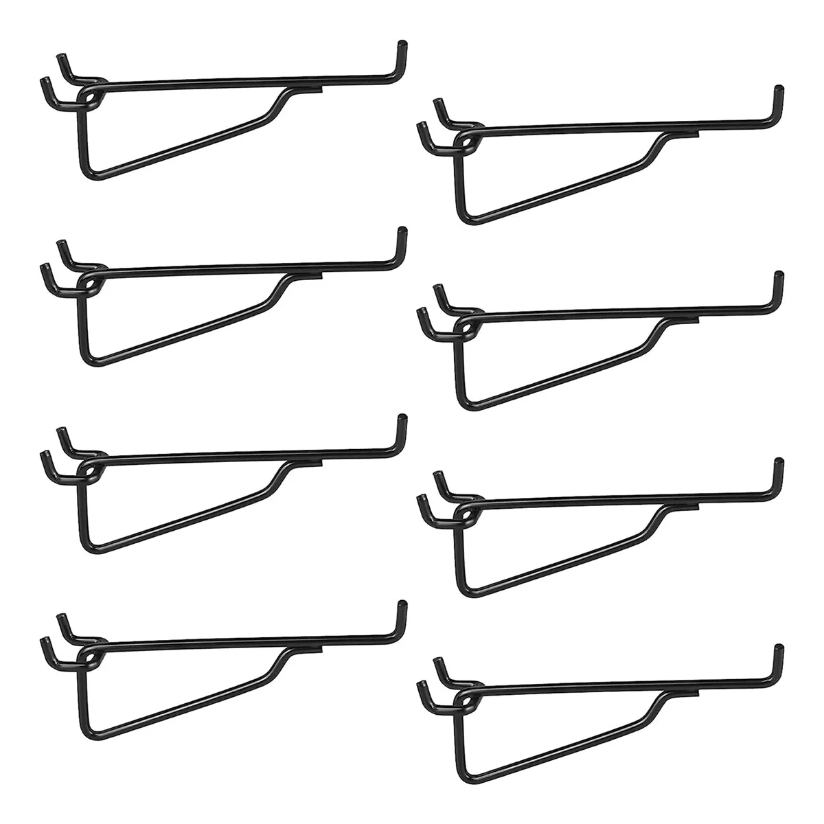 Peg Board Shelf Hooks, 8PACK 6In Metal Utility Hook Set, Peg Board Organize