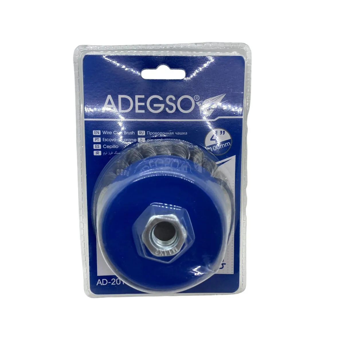 Adegso - 4" 100mm twist knot wire cup brush for grinders