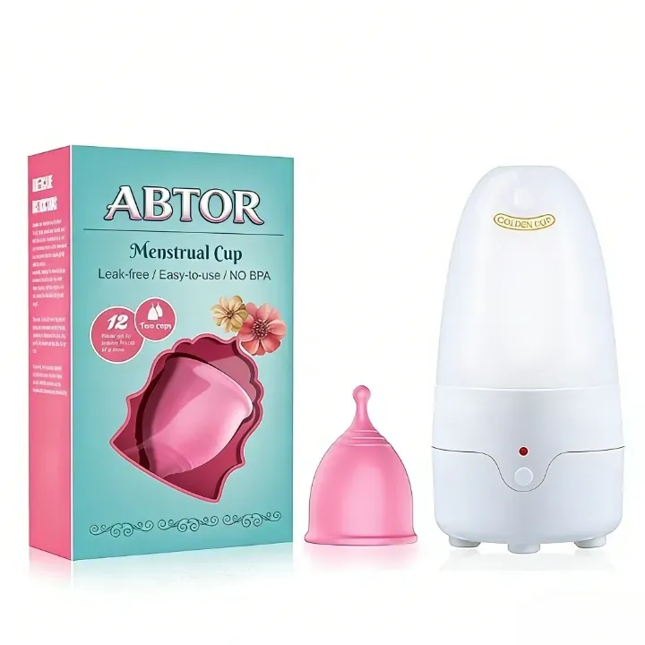 ABTOR Menstrual Cup Steriliser Set + 2 Reusable Menstrual Cups 25ml & 30ml