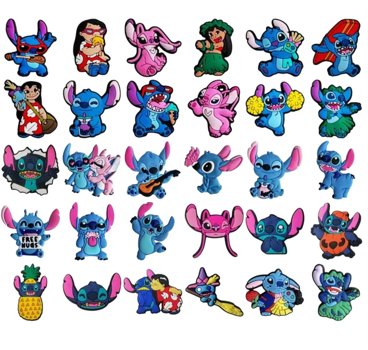 Lilo and Stitch Shoe Charms - 30 Pieces - Bulk Pack