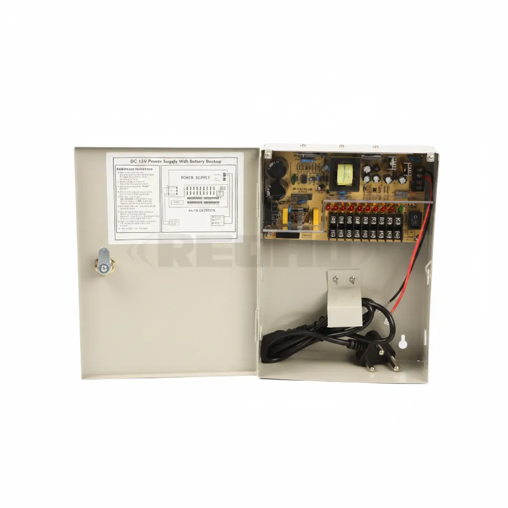 9 Channel 12V CCTV Power Supply with Battery Backup and Enclosure