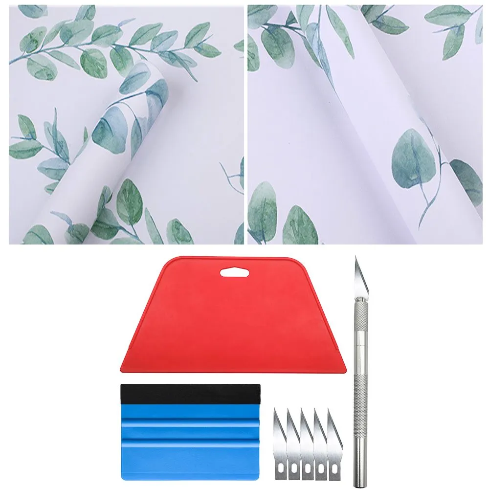 10M Wallpaper Flower Series Waterproof Peel PVC Stick Vinyl 3D 60x1000CM - Green, White