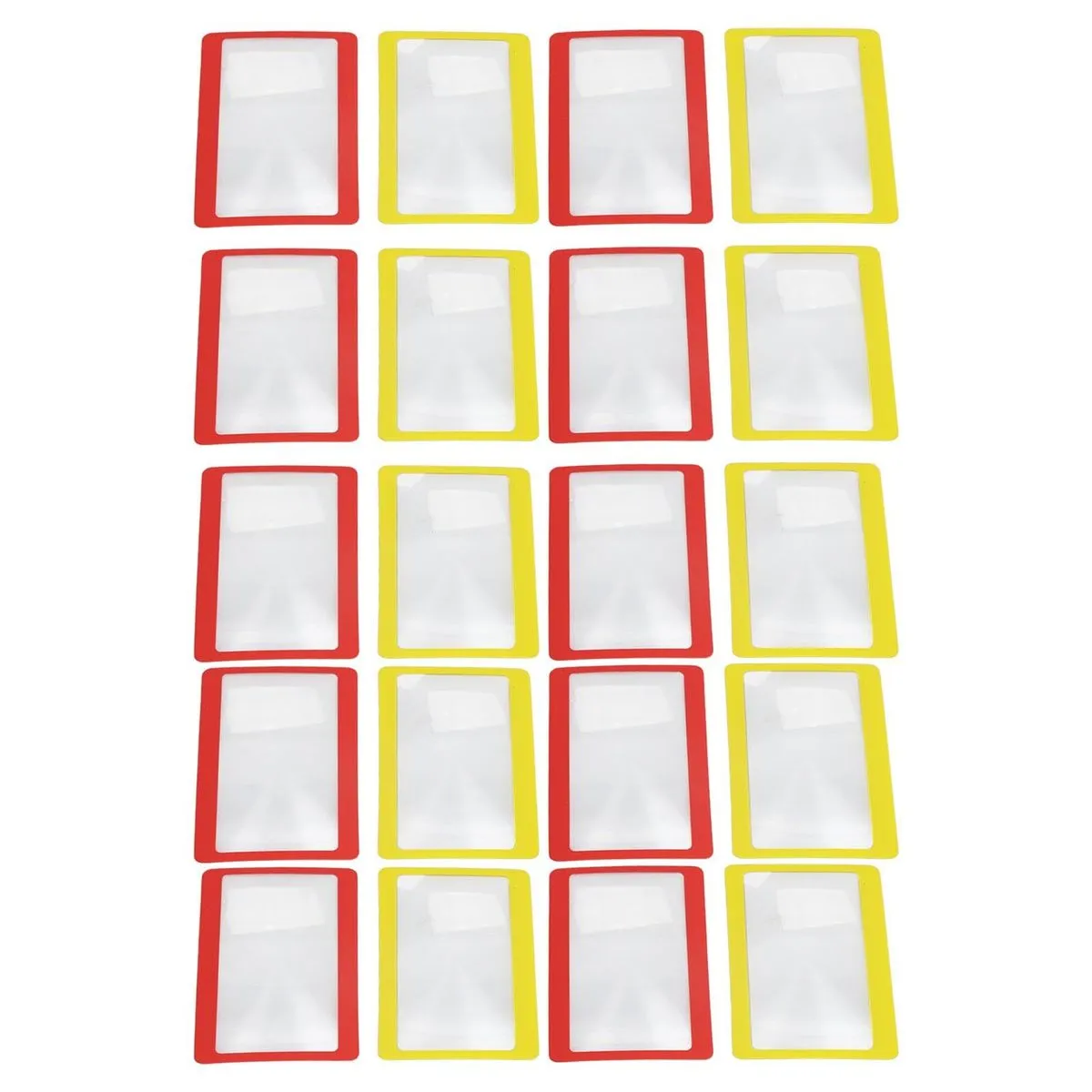 Credit Card Style Magnifiers Portable Transparent 20 Pieces