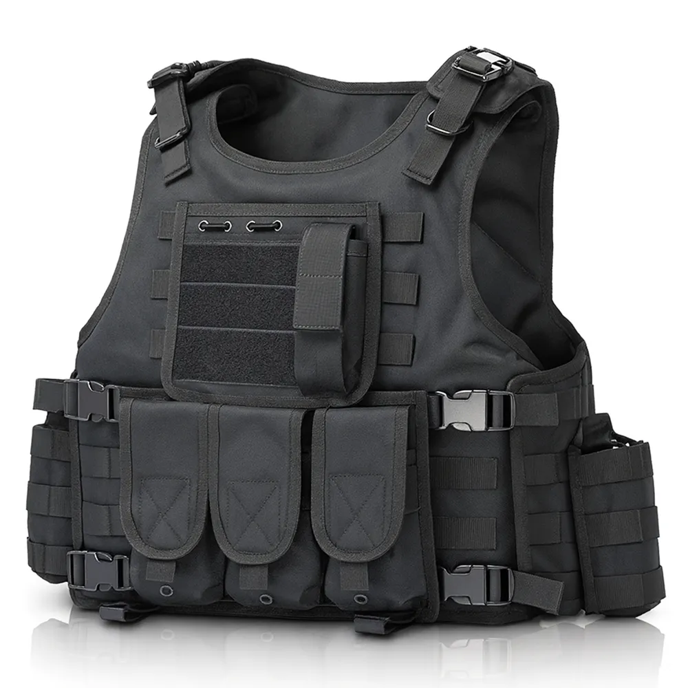 Topika - Heavy Duty Tactical Vest, Combat Vest with Detachable Pouches