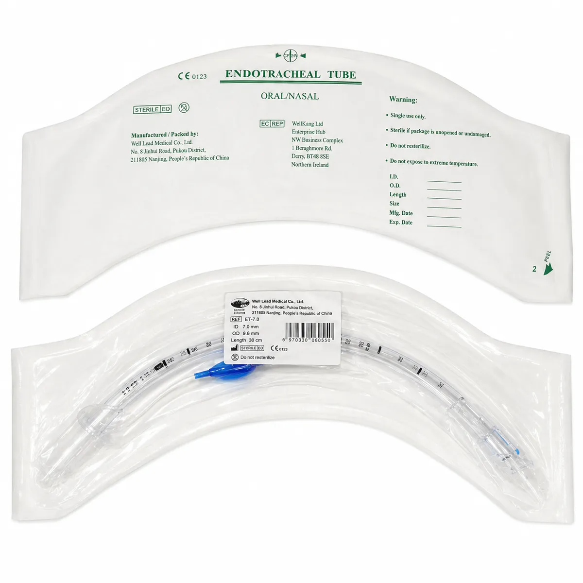 Cuffed Endotracheal Tube Size 6.0 (Single Unit) - Sterile ET Tube