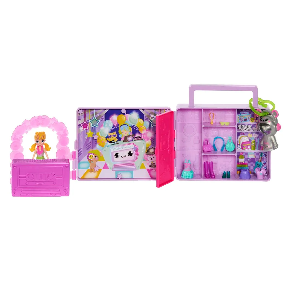 Polly Pocket Disco Dance Fashion Reveal Doll and Playset