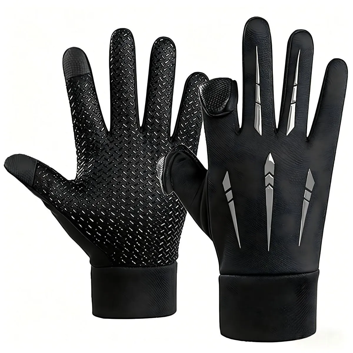 QYNIAL Winter Gloves Fingerless Convertible Touchscreen Anti Slip for Men