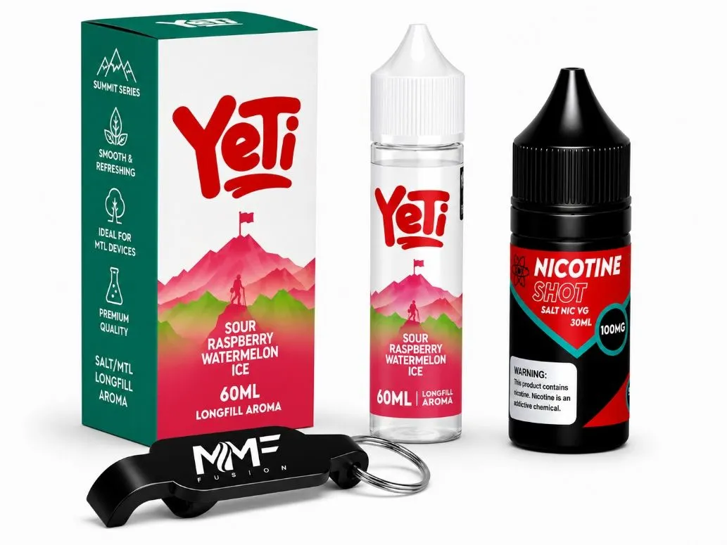 Yeti Series MMF E-Liquid 60ml Juice 50mg - Sour Raspberry Watermelon Ice