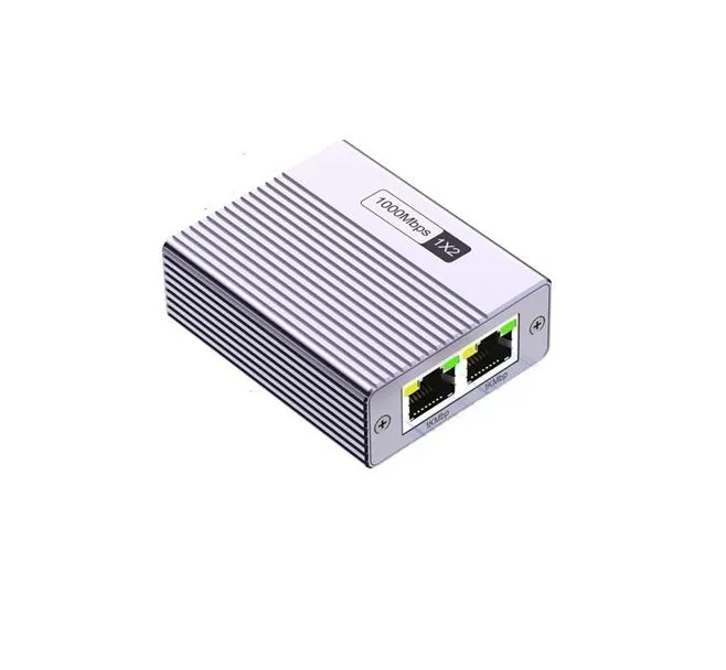 Gigabit Ethernet Splitter 1 To 2 RJ45 Adapter High Speed LAN 1000Mbps 1To 2