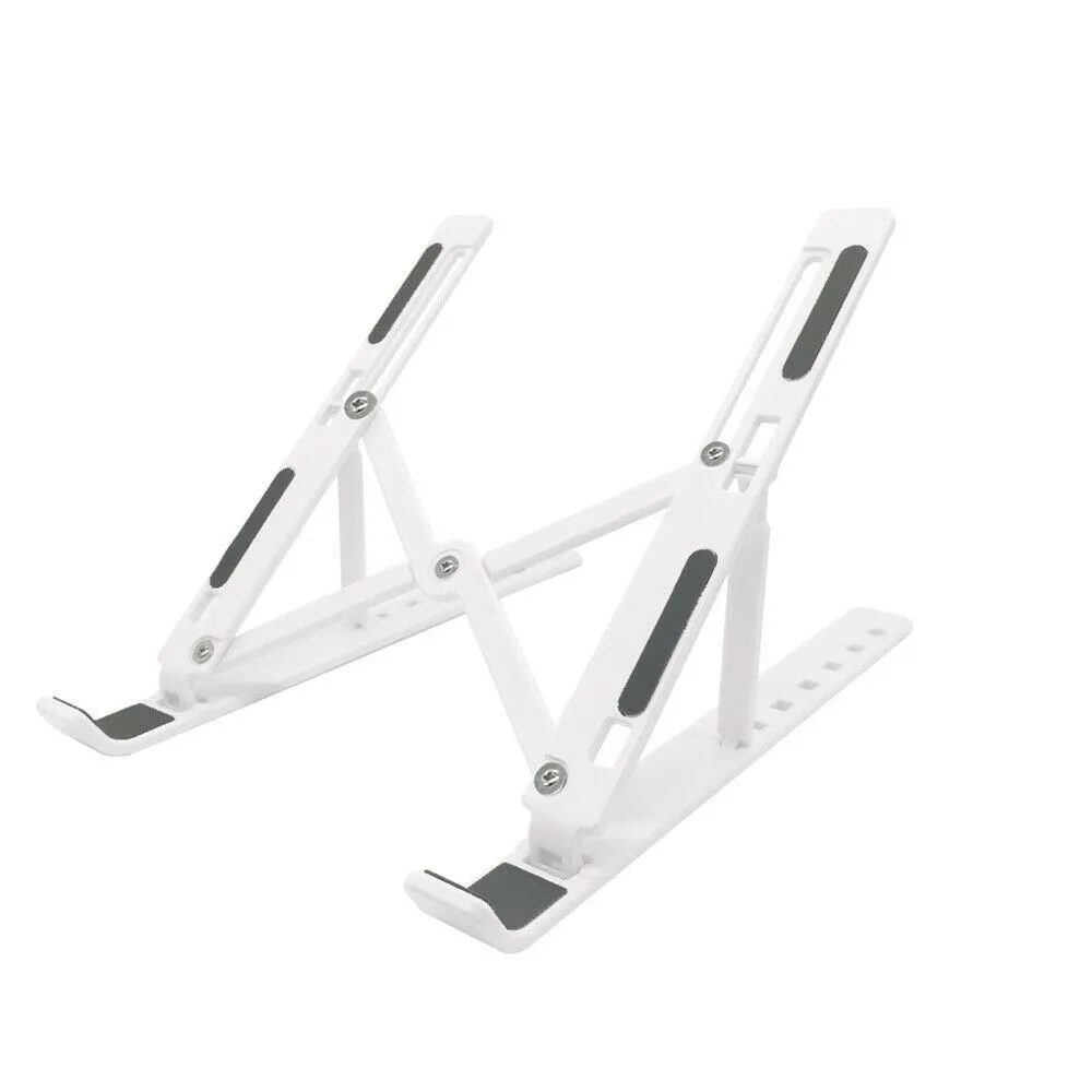Adjustable Folding Laptop Stand/Holder/Riser - White
