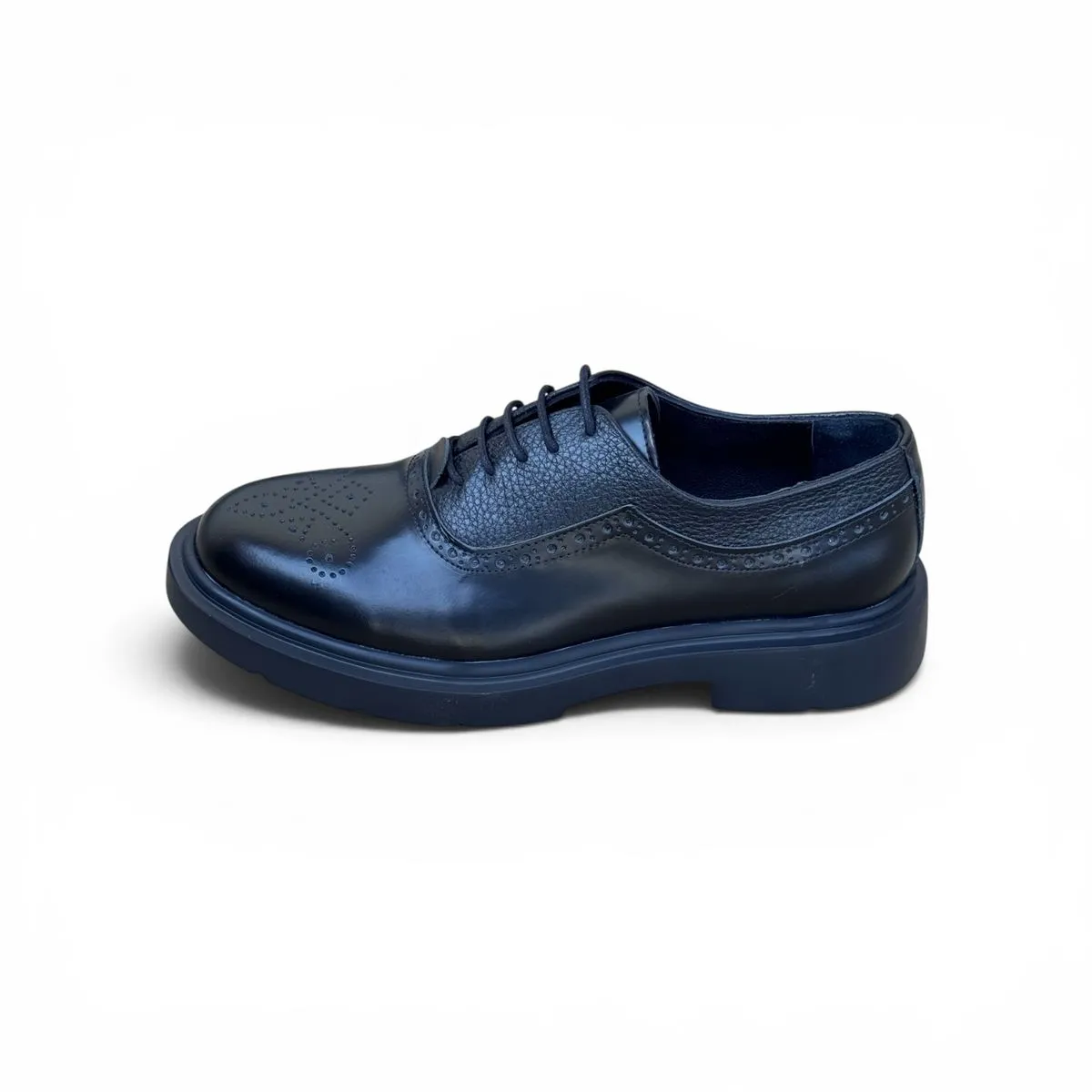 Black Leather Oxford Shoes