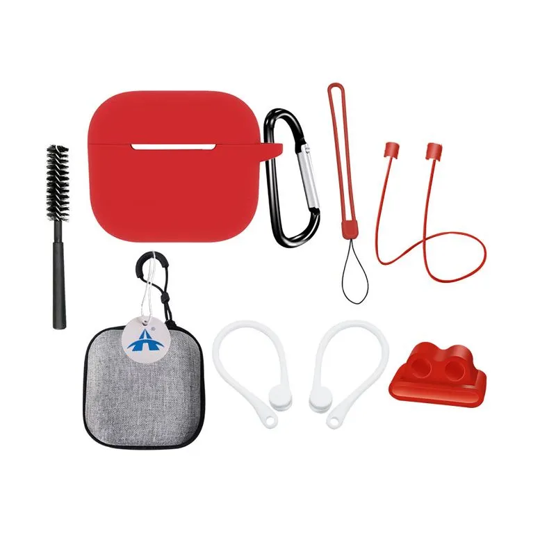 ALANES Silicone Protective Case Accessories Set Compatible with AirPod 3